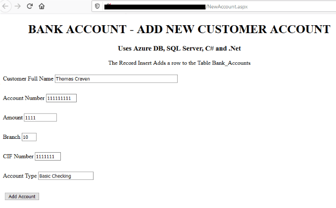 Web App Interface