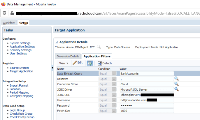 Target Application Setup