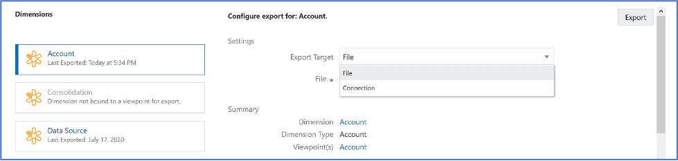 Export Options