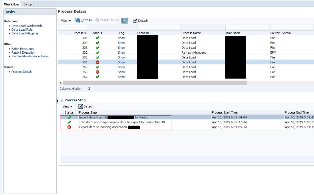 Oracle PBCS Import