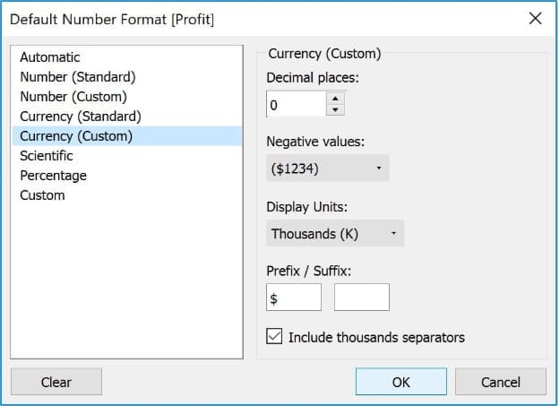 Number Formatting